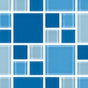 imagem de Pastilha Cristal Mondrian Azul PCMON 001 - Lotus