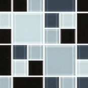 imagem de Pastilha Cristal Mondrian Preto PCMON 005 - Lotus