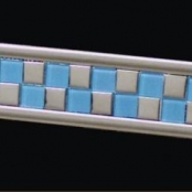 imagem de Faixas Inox-Vidro 1 Azul Claro - Mozaik