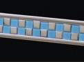 Faixas Inox-Vidro 1 Azul Claro - Mozaik