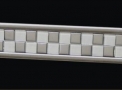 Faixas Inox-Vidro 1 Branco - Mozaik