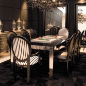 imagem de Linha Fusion: Arca Amsterdã, Mesa de Jantar Inox , Mesa Decorativa e Cadeira Medalhão